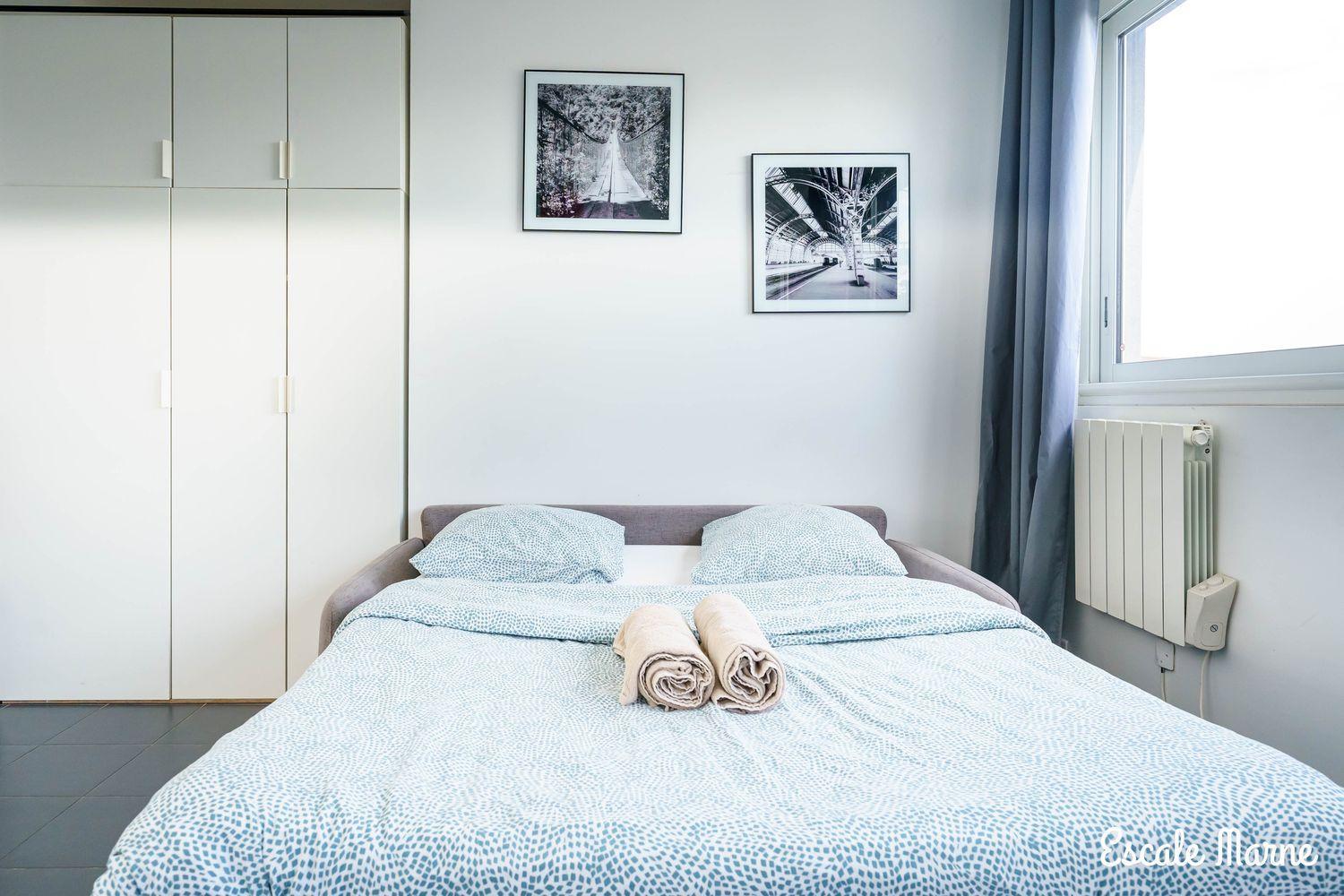 Escale-Marne Fr - 202 - Free Parking - Free Luggage Storage - All Equipped - Linen Included - Washing Machine - 10Mn Walk Metro 8 - Rer A - Panoramic View - From 1 To 14 Guests Maisons-Alfort Kamer foto
