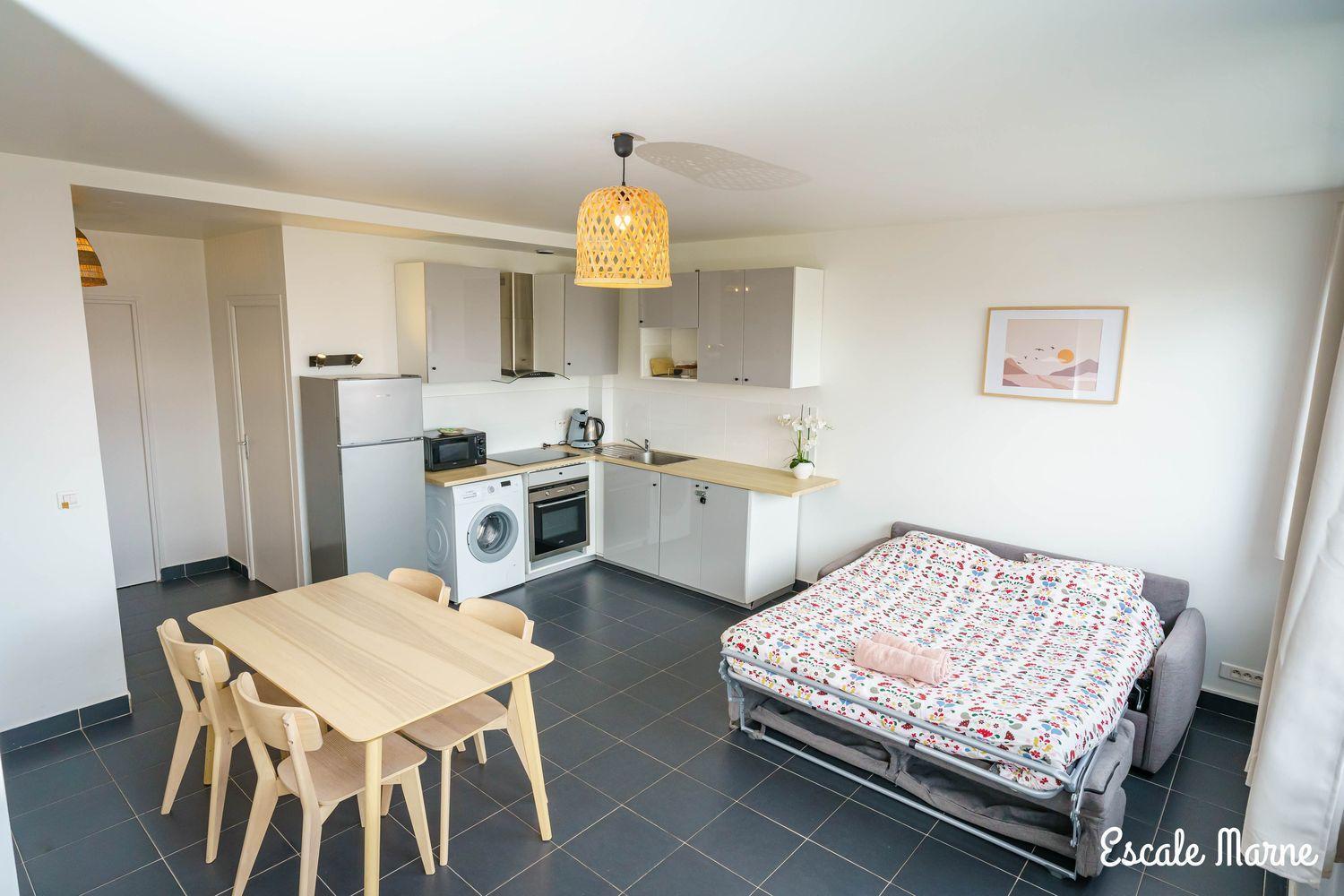Escale-Marne Fr - 202 - Free Parking - Free Luggage Storage - All Equipped - Linen Included - Washing Machine - 10Mn Walk Metro 8 - Rer A - Panoramic View - From 1 To 14 Guests Maisons-Alfort Buitenkant foto
